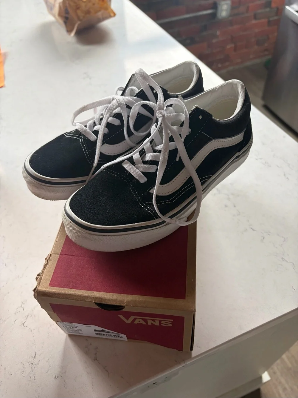 Vans Black & White Old Skool Skate Shoes